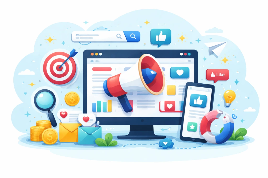 Branding et publicité en ligne illustrant l’impact de l’identité de marque sur la performance des campagnes digitales